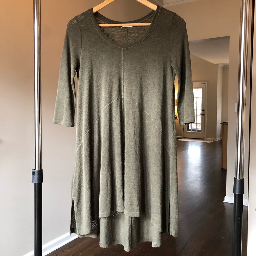 Lush Army Green Tunic Dress Size Small